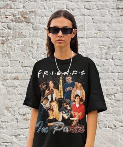 Retro Friends in Paris, Kanye West, Jay Z, Vintage Funny Tee Bootleg Funny Tee, Matthew Perry, Jennifer Aniston