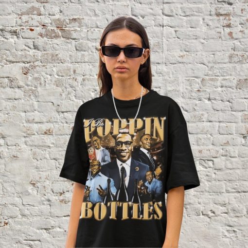 I Be Poppin Bottles T Shirt Funny T shirt, Shannon Sharpe, Flexing Champgne Party, Friends Gift For Him Her Meme Y2k