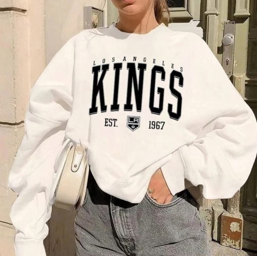 Retro Los Angeles Kings Sweatshirt, Los Angeles Crewneck, Los Angeles Sweatshirt, College Sweatshirt, Hockey Fan Gifts