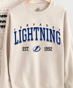 Tampa Bay Hockey Vintage Style Crewneck Gifts for Hockey Fans; Tampa Bay Lightning Sweatshirt, Tampa Bay Sweatshirt