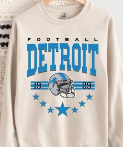 Detroit Football Sweatshirt, Vintage Style Detroit Football Crewneck, Football Sweatshirt, Detroit Crewneck