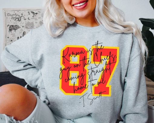 Karma 87 Sweatshirt, In My Chiefs Era Shirt Travis Kelce Swift Sweater, Vintage Kansas City Football, Kansas City Gift