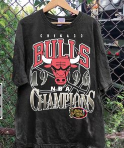 Vintage 90s Graphic Style Chicago Bulls T-Shirt - Bulls NBA Champions Vintage Tee - Retro Basketball Tee For Man and