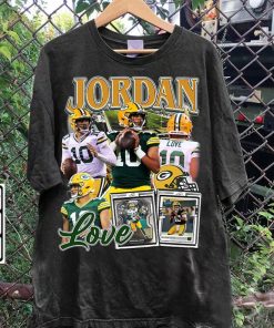 Vintage 90s Graphic Style Jordan Love T-Shirt - Jordan Love Football T-Shirt - Jordan Love Vintage Tee For Man and Woman