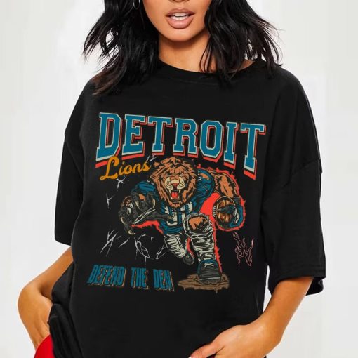 Vintage Detroit Football Shirt, Lions Football Crewneck Sweatshirt, Bootleg style Detroit Football Shirt