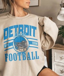 Vintage Detroit Football Sweatshirt, Detroit Fan Crewneck Sweatshirt, Detroit Football Gift, Sunday Football Sweatshirt