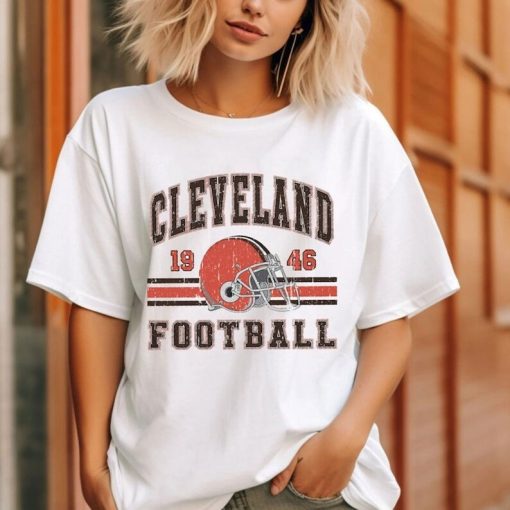 Cleveland Football Sweatshirt, Vintage Style Cleveland Football Crewneck, America Football Sweatshirt