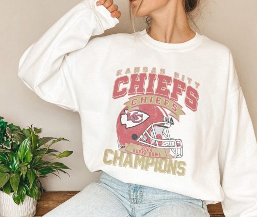 Kansas City Vintage Football Sweatshirt, Vintage Style SuperBowl Champions Crewneck Shirt