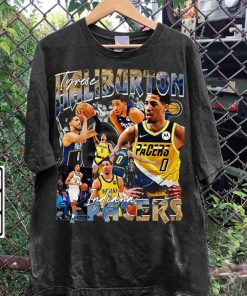 Vintage 90s Graphic Style Tyrese Haliburton T-Shirt - Tyrese Haliburton T-Shirt - Stephen Curry Vintage Tee For Man and