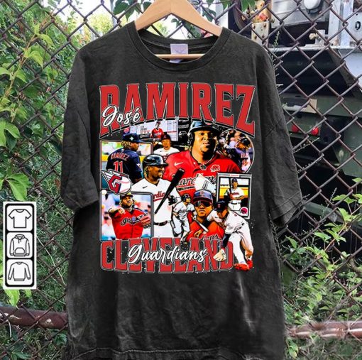 Vintage 90s Graphic Style José Ramírez T-Shirt - José Ramírez Sweatshirt - Retro American Baseball Tee For Man and Woman