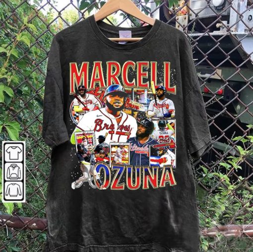 Vintage 90s Graphic Style Marcell Ozuna TShirt - Marcell Ozuna Sweatshirt - Retro American Baseball Tee For Man and