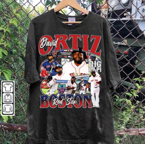 Vintage 90s Graphic Style David Ortiz TShirt - David Ortiz Vintage Sweatshirt - Retro American Baseball Tee For Man and