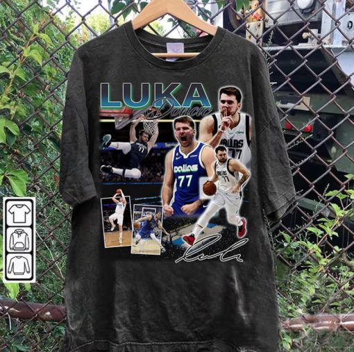 Vintage 90s Graphic Style Luka Dončić T-Shirt - Luka Dončić Sweatshirt - Retro American Basketball Tee For Man and Woman