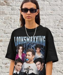 Retro Looksmaxxing T Shirt, Mogwarts Mewing Tee, Mogging Mogger Mog, Funny Meme Gift For Friends, LMAO