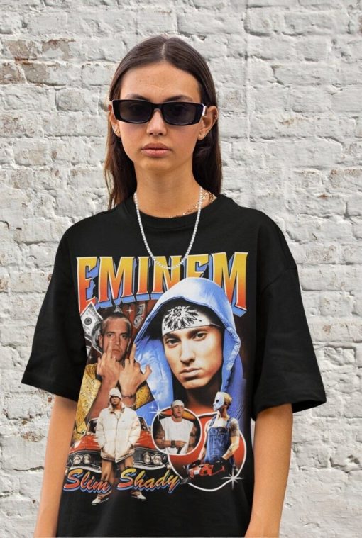 Retro Eminem Slim Shady T Shirt, Vintage Bootleg 90s Tee, Rap God Music Shirt Valentines Gift for Her Him