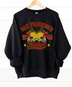 San Francisco Football Sweatshirt Vintage Golden Gate Bridge Shirt Football Fan Hoodie Game Day Outfit Crewneck Sweater