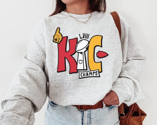 Kansas City SuperBowl Champs Crewneck Sweatshirt, KC Champs T Shirt, Kansas City Hoodie