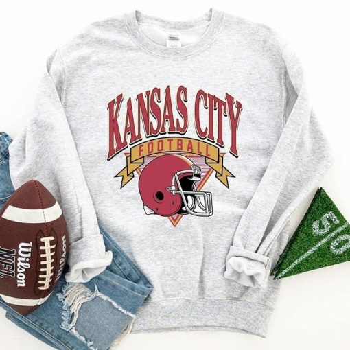 Vintage Kansas City Chief Football Sweatshirt, Retro Kansas City Football Shirt