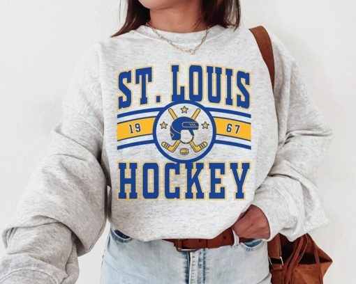 ST. Louis Blue, Vintage ST. Louis Blue Sweatshirt  T-Shirt, Blues Sweater, Blues T-Shirt, Hockey Fan Shirt