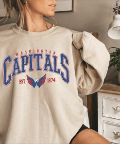 Washington Capitals Sweatshirt, Unisex Hockey Tee, Hockey Fan Sweater, Hockey Hoodie, Vintage Sweatshirt