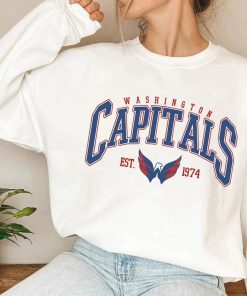 Washington Capitals Sweatshirt, Unisex Hockey Tee, Hockey Fan Sweater, Hockey Hoodie, Vintage Sweatshirt