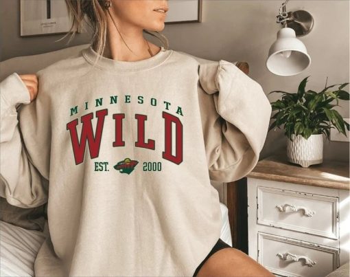 Retro Minnesota Shirt, Hockey Shirt, Hockey Fan Gifts, Minnesota Ice Hockey Crewneck