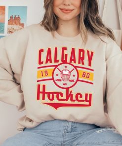 Vintage Calgary Flame Sweatshirt / T-Shirt, Flames Sweater, Flames Shirt, Hockey Fan Shirt, Retro Calgary Ice Hockey