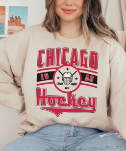 Vintage Chicago Blackhawk Sweatshirt  T-Shirt, Blackhawks Sweater, Blackhawk Shirt, Hockey Fan