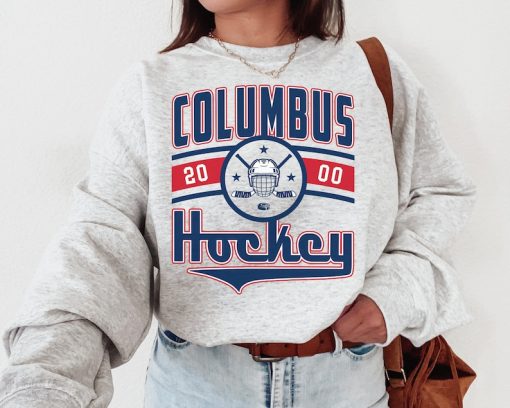 Vintage Columbus Blue Jacket Sweatshirt  T-Shirt, Blue Jackets Sweater, Blue Jackets T-Shirt, Retro Columbus Ice Hockey