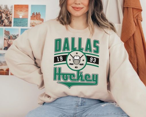 Vintage Dallas Star Sweatshirt  T-Shirt, Stars Sweater, Stars T-Shirt, Hockey Fan Shirt, Retro Dallas Ice Hockey