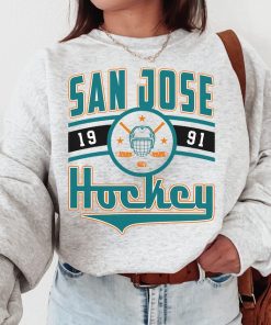 Vintage San Jose Shark Sweatshirt  T-Shirt, Sharks Sweater, Sharks T-Shirt, Hockey Fan Shirt, Retro San Jose Ice Hockey