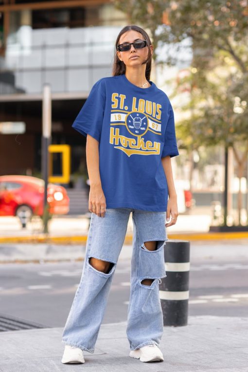 Vintage ST. Louis Blue Sweatshirt  T-Shirt, Blues Sweater, Blues T-Shirt, Hockey Fan Shirt, Retro ST. Louis Ice Hockey