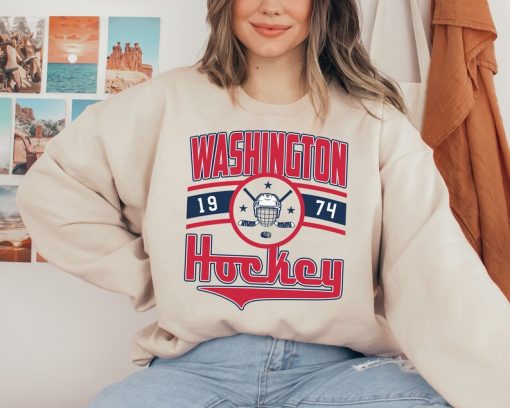 Vintage Washington Capital Sweatshirt  T-Shirt, Capitals Sweater, Capitals Shirt, Hockey Fan