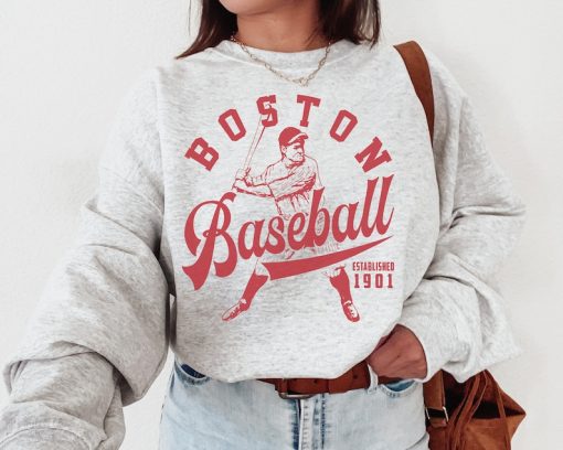 Vintage Boston Red So Crewneck Sweatshirt / T-Shirt, Red So EST 1901 Sweatshirt, Boston Baseball Shirt