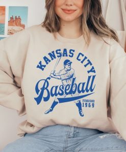 Vintage Kansas City Royal Crewneck Sweatshirt / T-Shirt, Royal EST 1969 Sweatshirt, KC Baseball Shirt