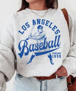 Vintage Los Angeles Dodger Crewneck Sweatshirt / TShirt, Dodgers EST 1890 Shirt, Los Angeles Baseball