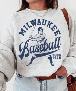 Vintage Milwaukee Brewer Crewneck Sweatshirt / T-Shirt, Brewers EST 1970 Shirt, Milwaukee Baseball, Retro Brewers Shirt