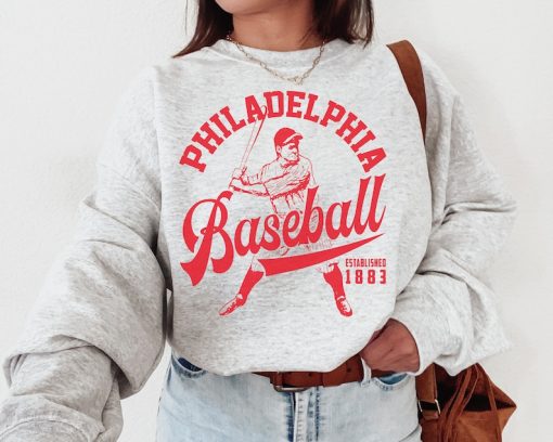 Vintage Philadelphia Philli Crewneck Sweatshirt / TShirt, Phillies EST 1883 Shirt, Philadelphia Baseball, Retro Phillies