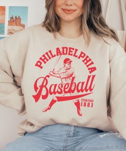 Vintage Philadelphia Philli Crewneck Sweatshirt / TShirt, Phillies EST 1883 Shirt, Philadelphia Baseball, Retro Phillies