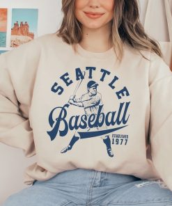 Vintage Seattle Mariner Crewneck Sweatshirt / T-Shirt, Mariners EST 1977 Shirt, Seattle Baseball Shirt