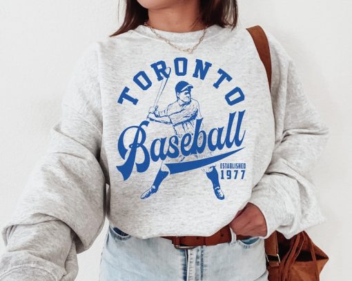 Vintage Toronto Blue Jay Crewneck Sweatshirt / T-Shirt, Blue Jay EST 1977 Shirt, Toronto Baseball Shirt