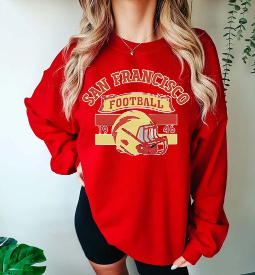 San Francisco Football Crewneck Sweatshirt, San Francisco Football Shirt, San Francisco Gift, Niners Sweatshirt