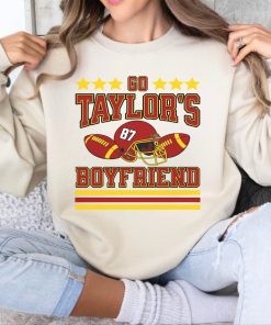 Go Taylor's Boyfriend Sweatshirt Taylor BF Shirt Funny Football Tee Game Day Hoodie Trendy Football Fan Gift Retro Style