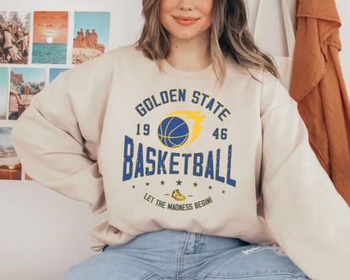 Vintage Golden State Warrior Sweatshirt  T-Shirt, Warriors Sweater, Golden State 1946, Warriors T-Shirt