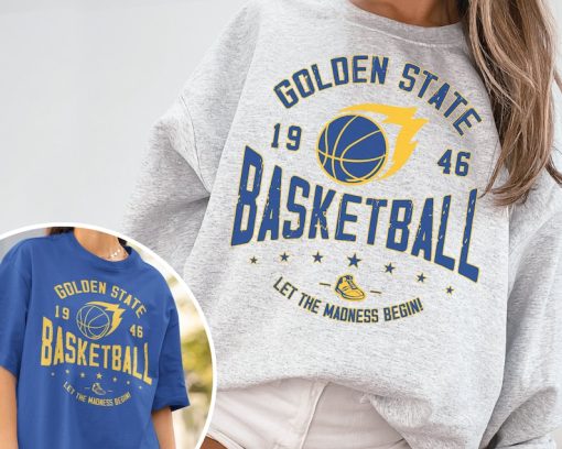 Vintage Golden State Warrior Sweatshirt  T-Shirt, Warriors Sweater, Golden State 1946, Warriors T-Shirt