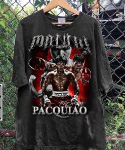 Vintage 90s Graphic Style Manny Pacquiao T-Shirt - Manny Pacquiao T-Shirt - Retro American Boxer Tee For Man and Woman