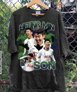 Vintage 90s Graphic Style Son Heung-min TShirt - Son Heung-min Vintage Hoodie - Retro American Football Tee For Man and