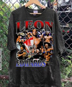 Vintage 90s Graphic Style Leon Edwards T-Shirt - Leon Edwards Sweatshirt - Retro Mixed Martial Artist Tee For Man and