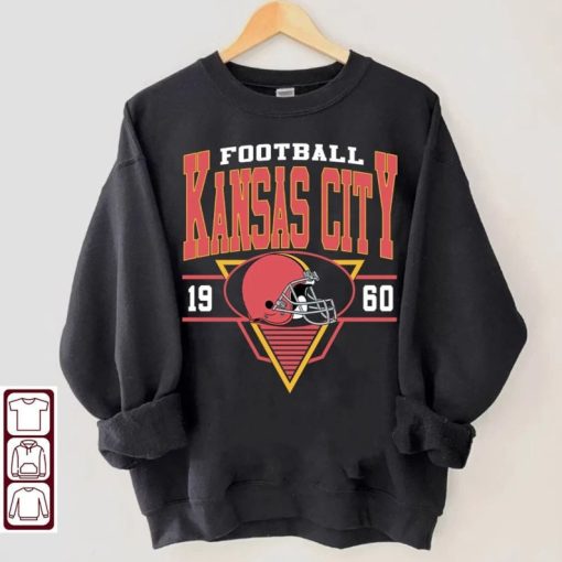 Kansas City Football Crewneck Sweatshirt, Vintage Style Kansas City Football Shirt