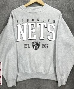 Vintage Brooklyn Nets Basketball, 90s Bootleg, T-Shirt Retro Style Sweatshirt Crewneck, fan gift, Brooklyn Nets shirt